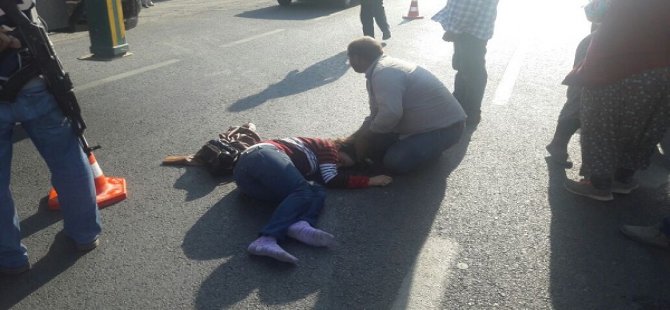 Karşıdan karşıya geçiyordu.Şimdi ölümle savaşıyor