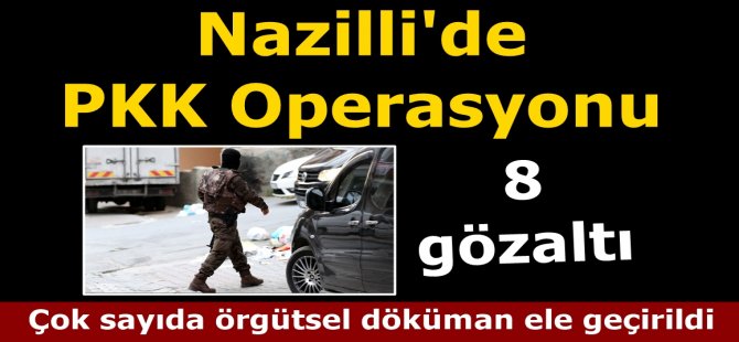 Nazilli'de PKK Operasyonu; 8 gözaltı