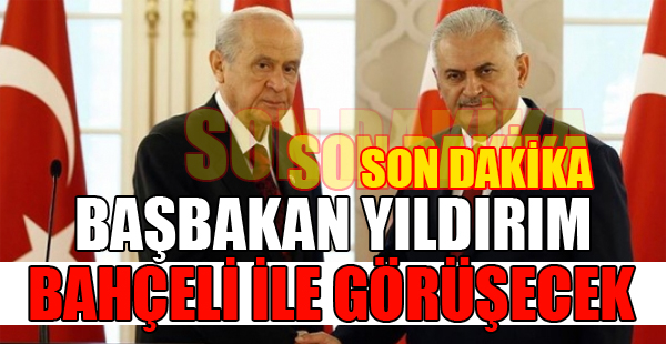 Başbakan Yıldırım Bahçeli'yle Görüşecek