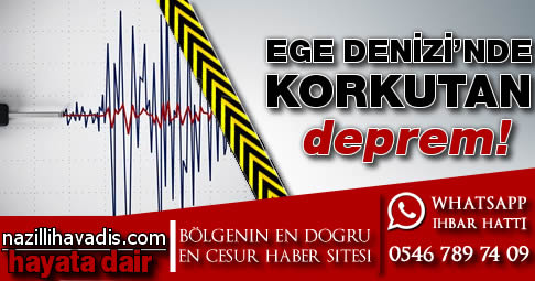 Ege Denizi’nde Korkutan Deprem