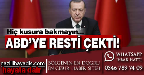 Erdoğan ABD'ye sert çıktı!