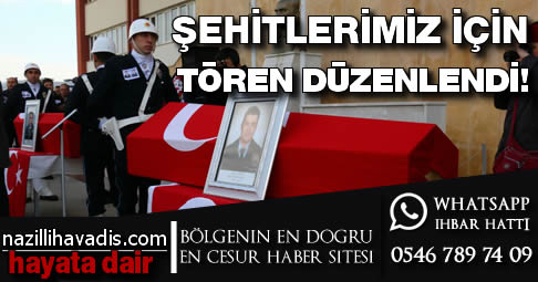 Şehitlerimiz için İlçe Emniyet Müdürlüğü'nde tören düzenlendi!