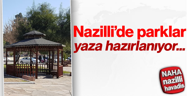 Nazilli'de Cumhuriyet Parkı yaza hazırlanıyor