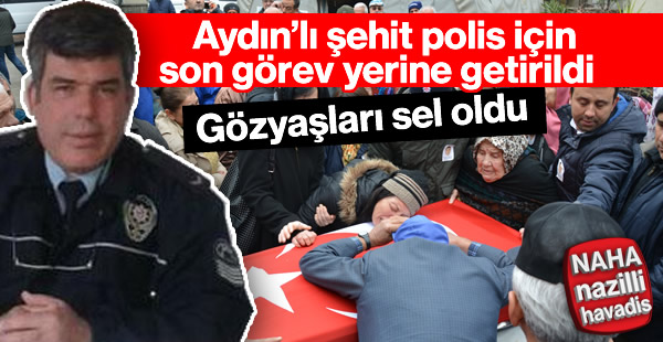 Aydın'lı şehit polis son yolculuğuna uğurlandı