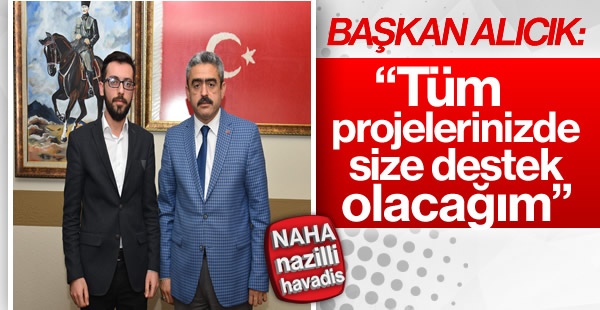 Başkan Alıcık'a makamında anlamlı ziyaret