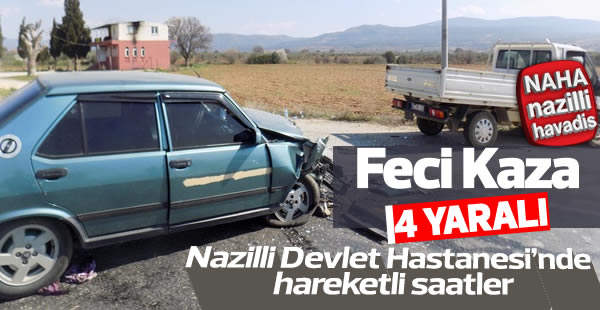 Karacasu'da trafik kazası; 4 yaralı