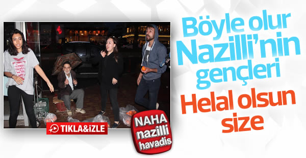 Nazilli'de üniversiteli gençlerden anlamlı hareket