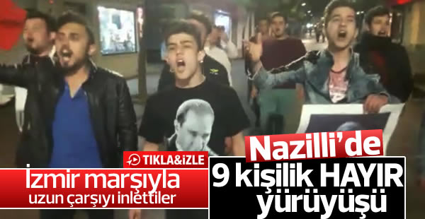 Nazilli'de 9 kişilik hayır yürüyüşü