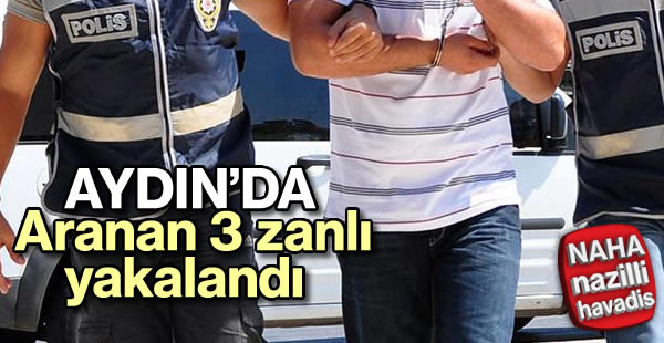 Aranan 3 zanlı polisten kaçamadı