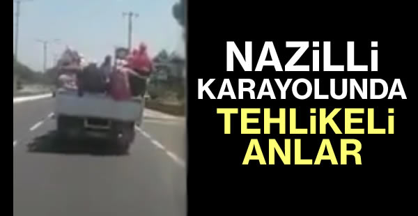 Nazilli karayolunda tehlikeli yolculuk