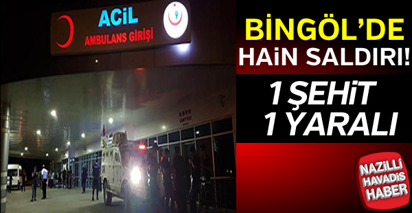 Bingöl'de hain saldırı: 1 şehit, 1 yaralı