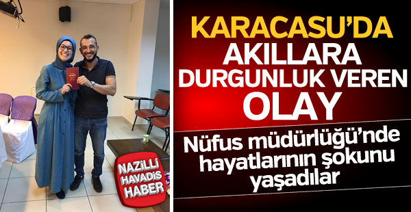 Yeni evlenen çifte nikah kaydı şoku