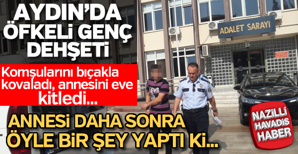 Oğlu tarafından eve kilitlenen kadın, kendini aşağı attı