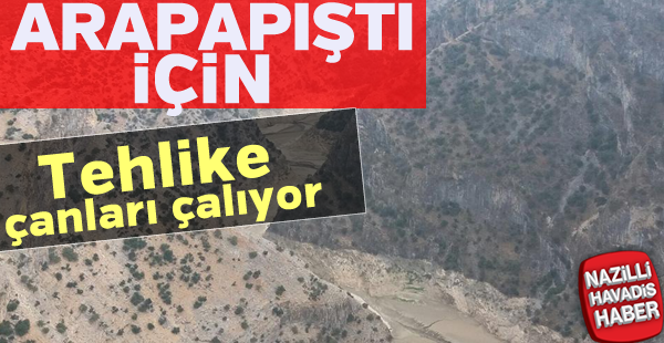 Arapapıştı Kanyonu'nda su seviyesi azaldı