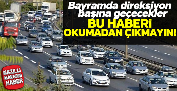 Bayramda tatile çıkacaklara uyarı