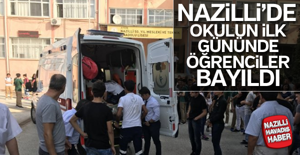 Nazilli'de okul töreninde öğrenciler bayıldı