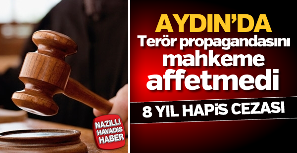 Aydın'da terör propagandasını mahkeme affetmedi