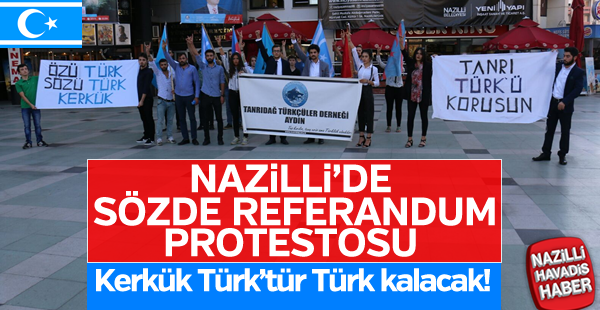 Nazilli'de sözde referandum protestosu