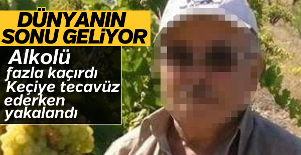 Keçiye tecavüz ederken yakalandı