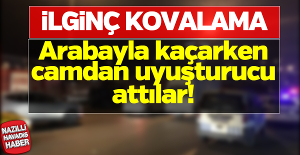 Araçla polisten kaçarken camdan uyuşturucu attılar