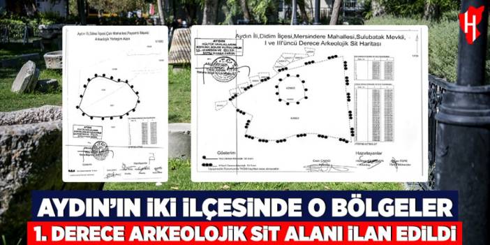 Aydın’ın iki ilçesinde o bölgeler 1. Derece Arkeolojik Sit Alanı ilan edildi