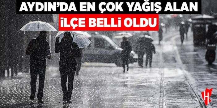 Aydın'da en çok yağış alan ilçe belli oldu