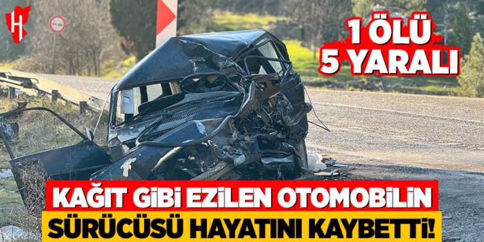 Kamyonla çarpışan otomobil kağıt gibi ezildi: Sürücü hayatını kaybetti